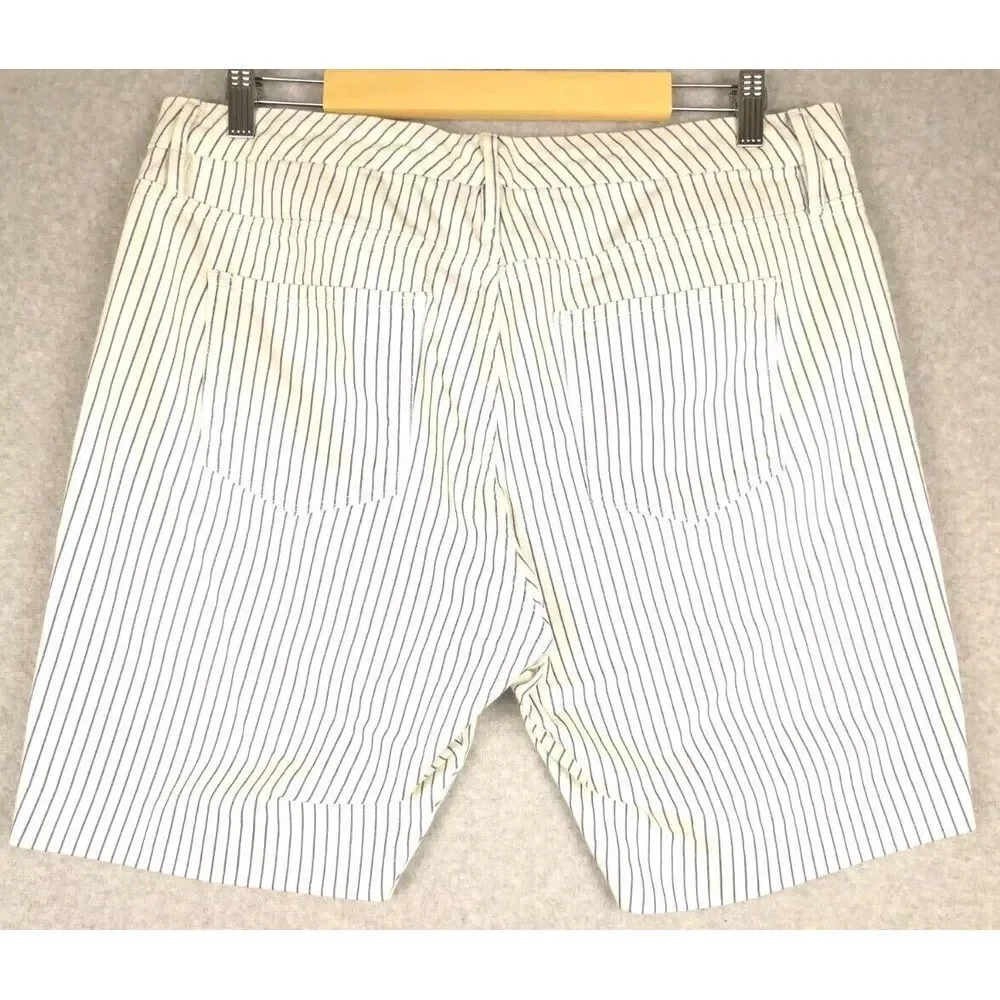 Frame Womens Le Crop Mini‎ Boot Shorts 31 White Stripes